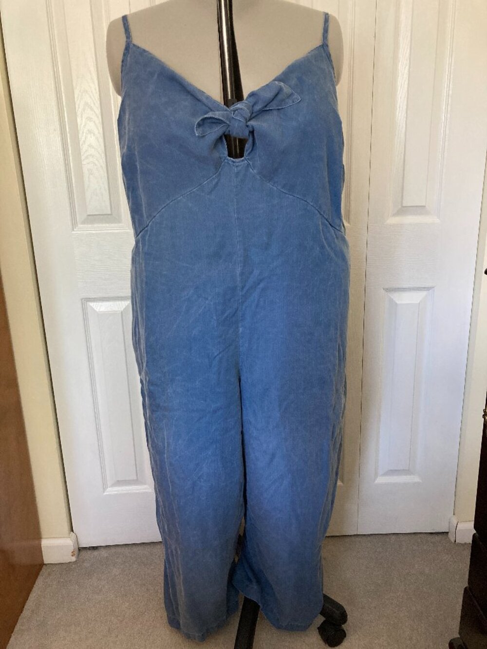 Old Navy 4X Tie Front Blue Jumpsuit